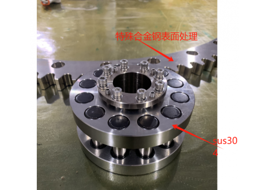 RGD齒圈齒輪是全SUS304不銹鋼材質(zhì)還是其他材質(zhì)？特殊合金鋼表面處理會(huì)生銹嗎？硬度多少？